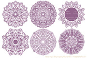 Amethyst Round Lace Doilies, an Illustration by Amanda Ilkov (Thumbnail 3 of 4)