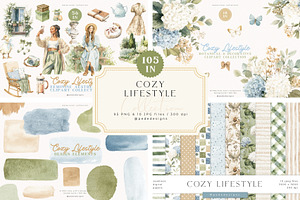 Cozy Lifestyle Collection, a Decorative Illustration by PeDe Designs