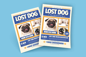 Lost Dog Flyer, a Flyer Template by megarez