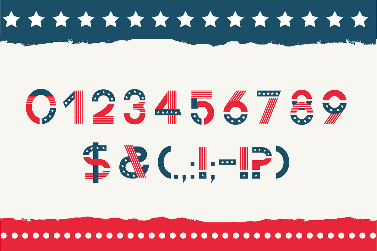 America otf color font. preview 3
