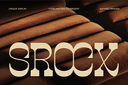 Srocx - Unique Display Font, a Serif Font by Flawless And Co (Thumbnail 1 of 10)