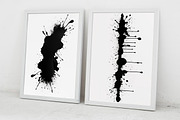 Black ink splash. 61 images, a Decorative Illustration by Handmadefont (Thumbnail 7 of 13)