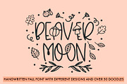 Beaver Moon - Fall Font With Doodles, a Handwritten Font by Freeling Design House (Thumbnail 1 of 8)