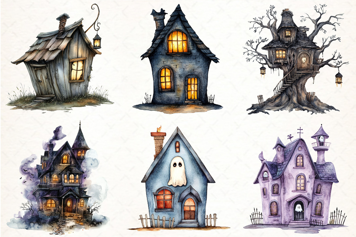 Haunted House Halloween Bundle, an Illustration by Pixels.Craft (Photo 3 of 5)