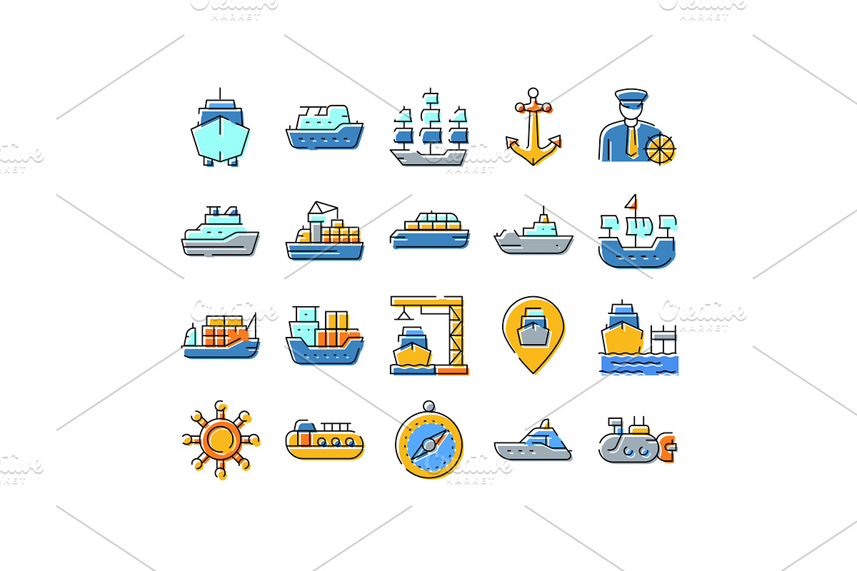 Water transport shipping logistic, a Transportation Illustration by pikepicture