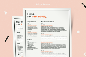 2 Page Resume Template / CV Template