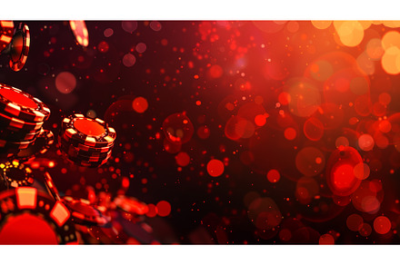Vibrant red themed image of casino, a Texture Illustration by Sergey Kotenev