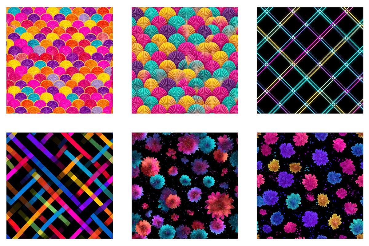 Bright Neon Digital Papers, a Pattern Graphic by CreationArt (Photo 2 of 6)