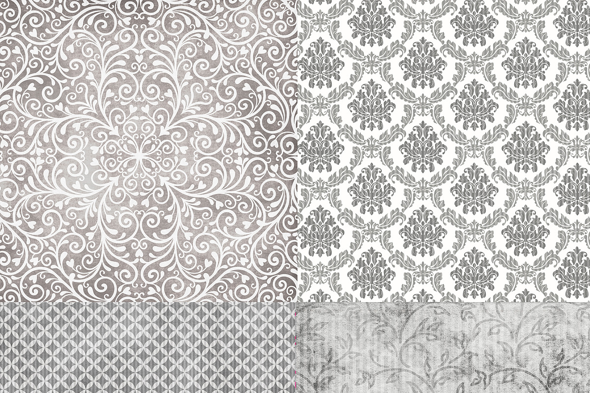Wild About Grey Set 2 Digital Paper preview 4