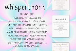 Whisperthorn – Minimalist Handwritte