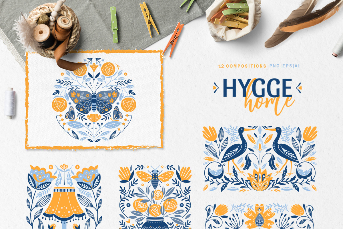 Hygge Home scandinavian collection, an Object Graphic by DariSmartArt (Photo 2 of 13)