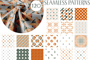 Autumn Geometric Seamless Patterns, a Pattern Graphic by KomannaArt (Thumbnail 2 of 8)