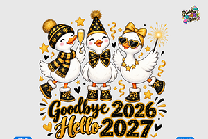 Glittery New Year Bird Celebration