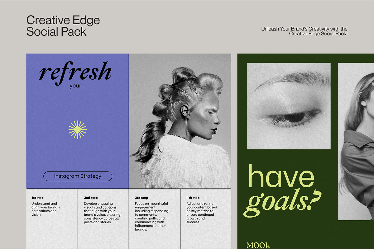 Creative Edge Social Media Templates, a Social Media Template by By Arkadë (Photo 1 of 5)