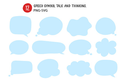 Speech symbol talk and thinking.
