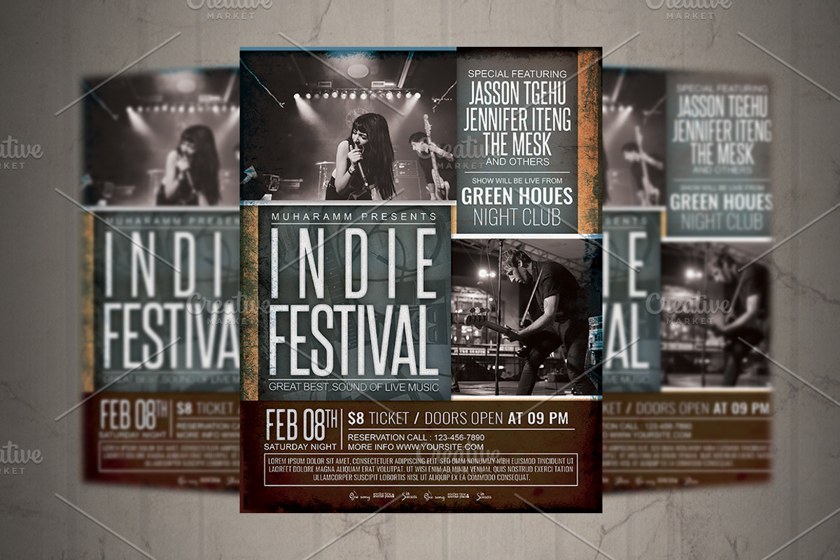 Indie Festival Flyer / Poster, a Flyer Template by Septian