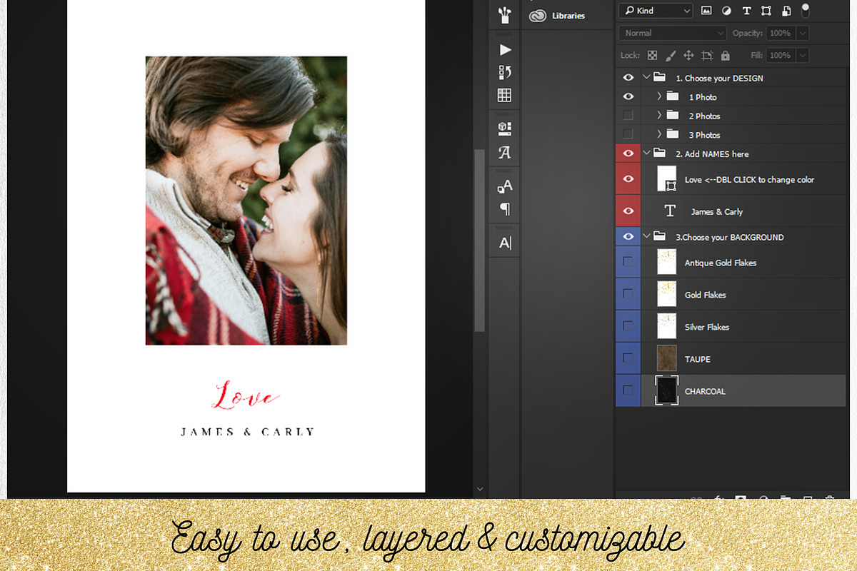 Christmas Photo Card Template | 010, a Card Template by Nifty Template Studio (Photo 5 of 8)