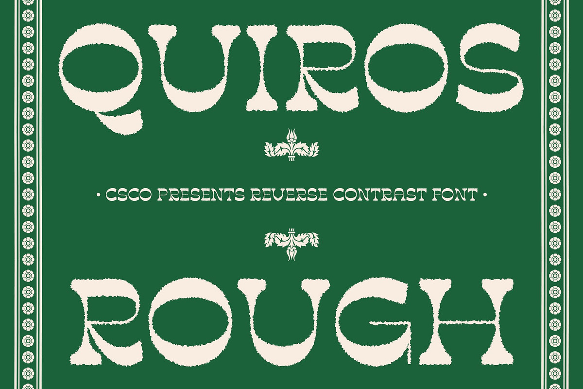 Quiros Rough, a Serif Font by Craft Supply Co. (Photo 1 of 8)