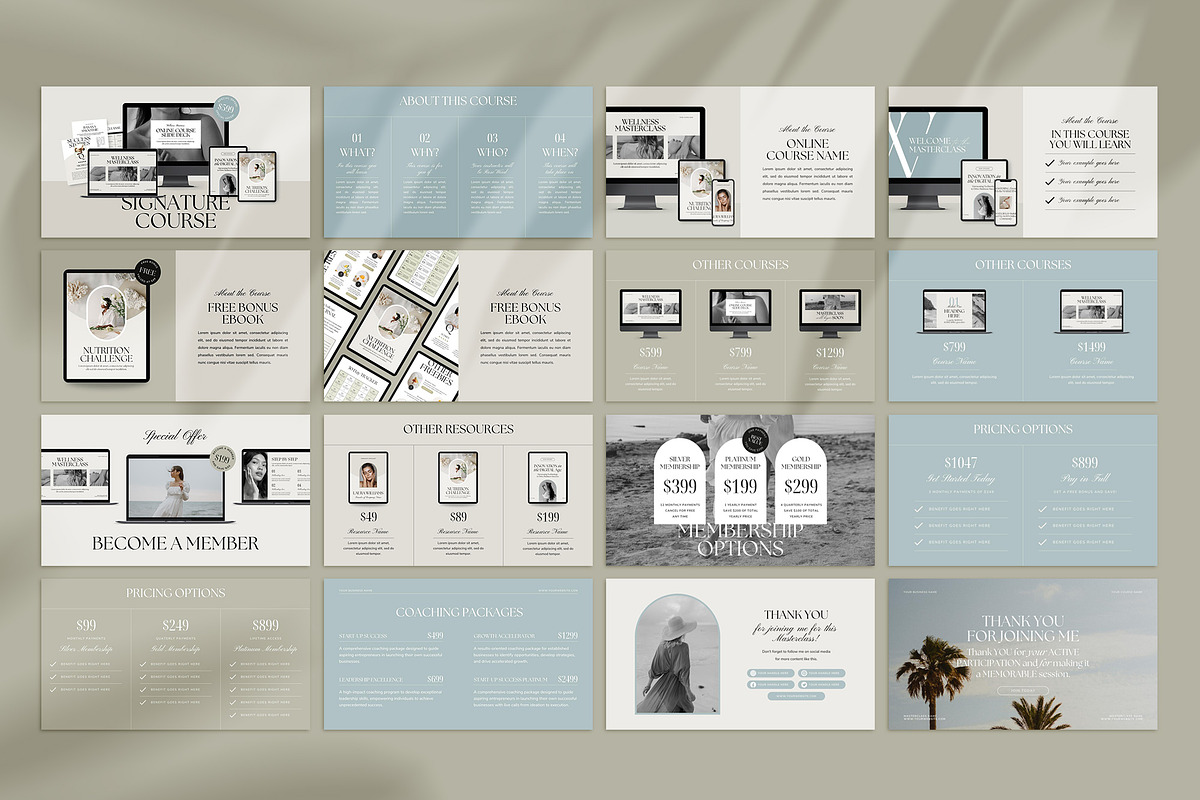 Wellness Coach Slide Deck CANVA, a Presentation Template by Studio Loire (Photo 9 of 10)