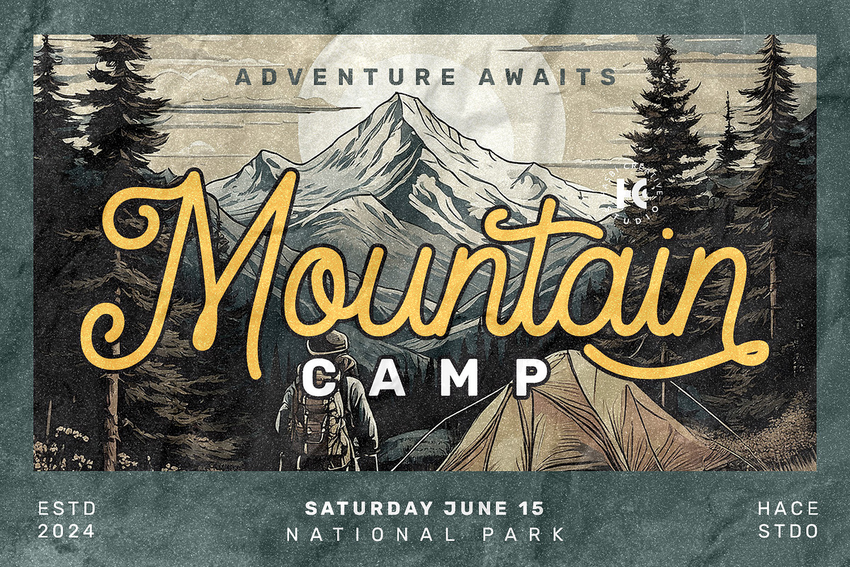 HC - Madnight Vintage Script, a Script Font by Hasbi Creative (Photo 5 of 9)
