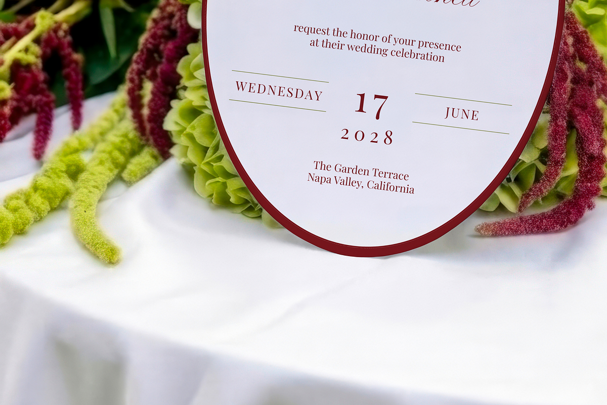 Chartreuse Oval Invitation Mockup, an Advertising Mockup by Serenefeeling (Photo 4 of 8)