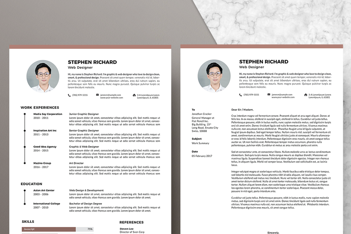 Vol.53 Resume & CV Template, a Resume Template by Hito Graphic (Photo 3 of 8)