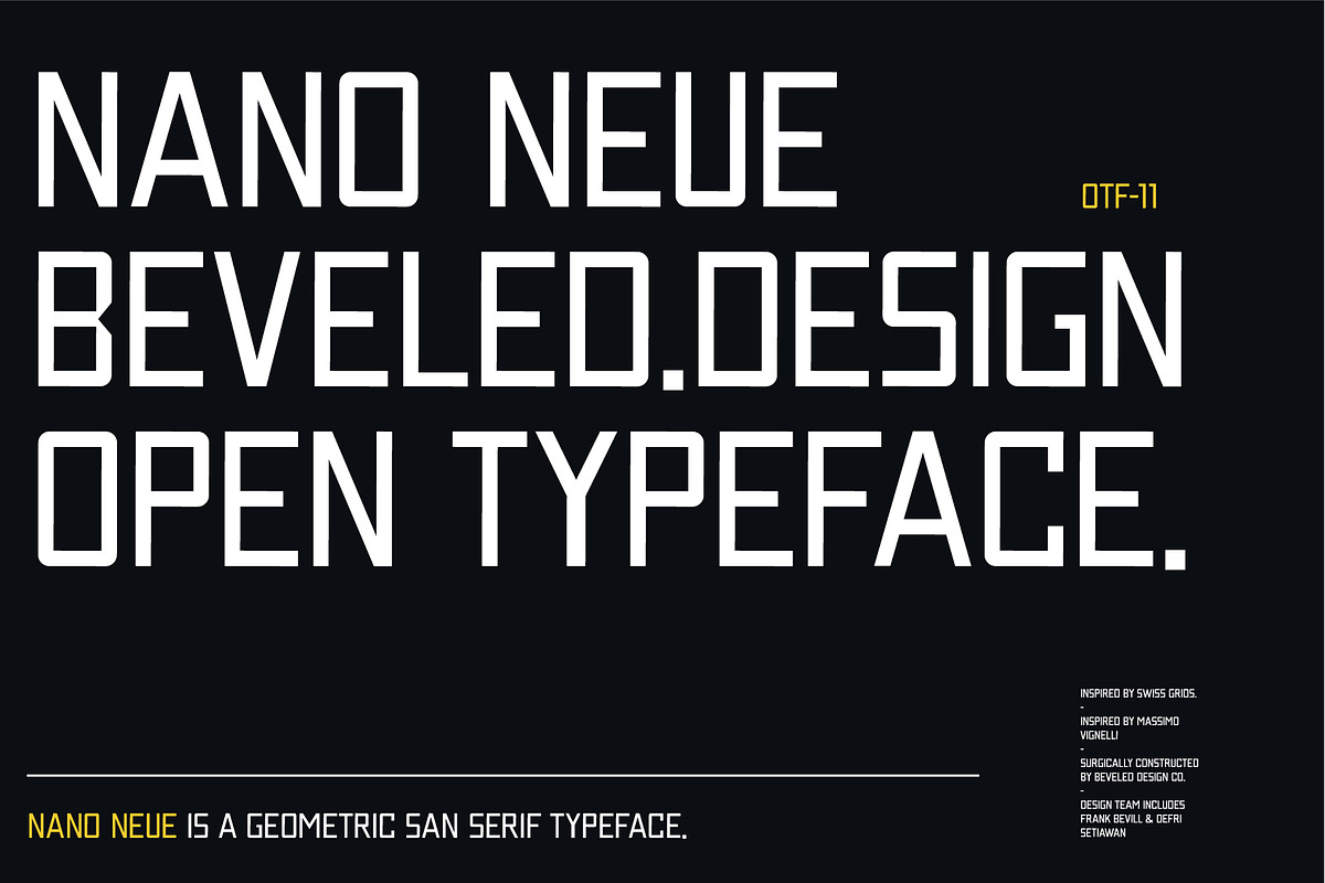 Nano Neue | Geometric San Serif, a Sans Serif Font by Beveled Design Co. (Photo 5 of 10)