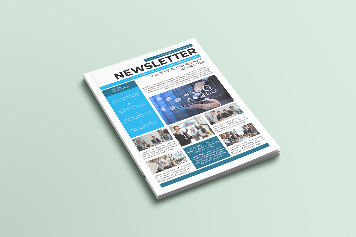 Corporate Newsletter Template, a Brochure Template by retrographix (Photo 2 of 9)