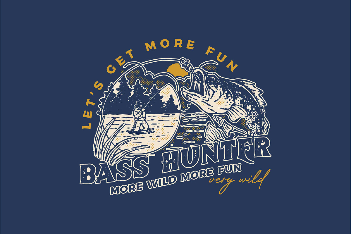 Vintage retro fishing club logo, a Branding & Logo Template by Vinsvectory (Photo 2 of 3)