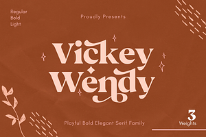 Vickey Modern Vintage Typeface