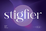 Stigfier Modern Serif Typeface, a Serif Font by Font Kingdom (Thumbnail 1 of 5)
