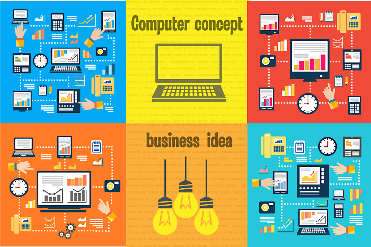 Business Laptop computer concept, an Object Graphic by AlexZeL (Photo 1 of 6)