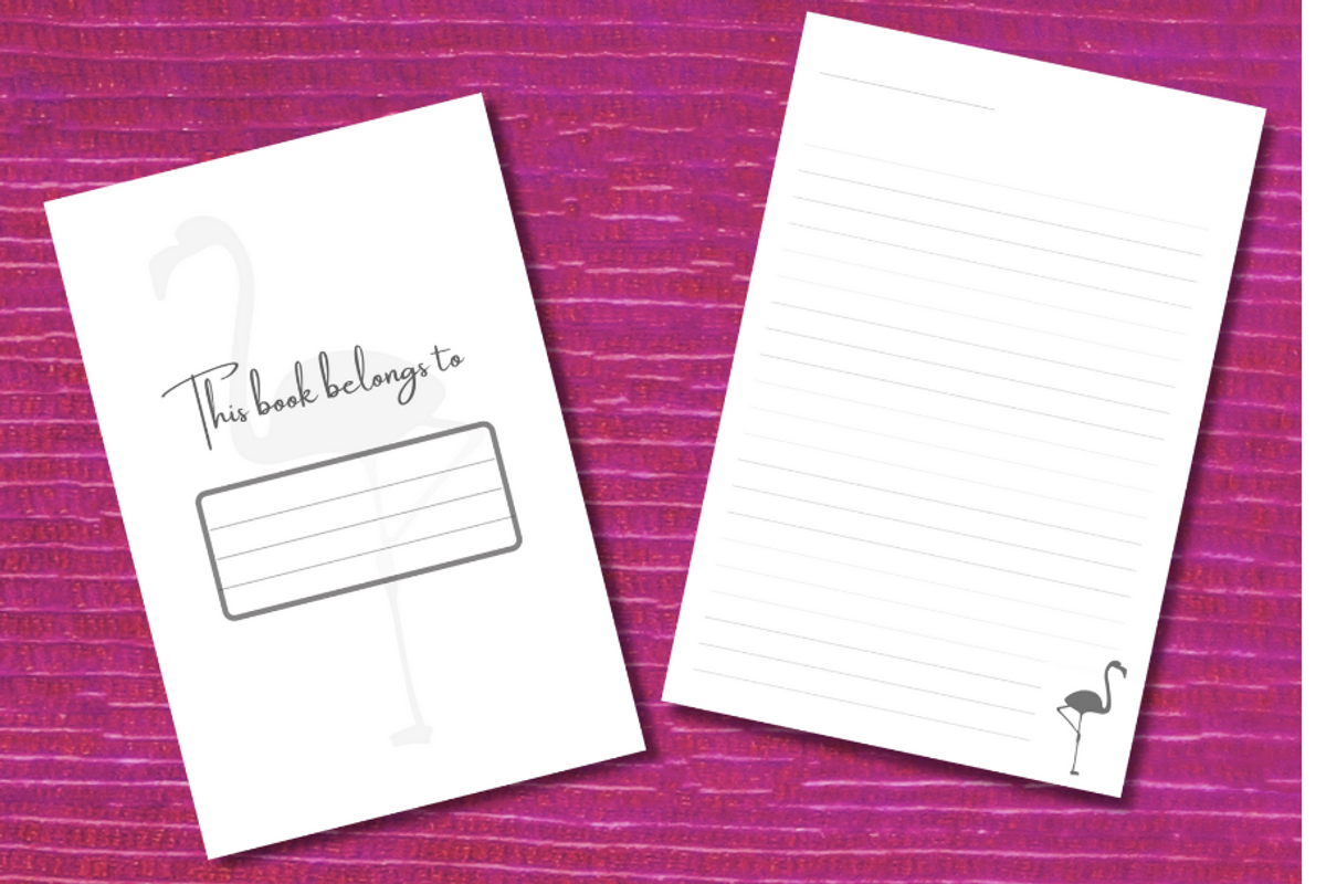 Flamingo Notebook Canva Template, a Design Template by Milladale (Photo 4 of 5)