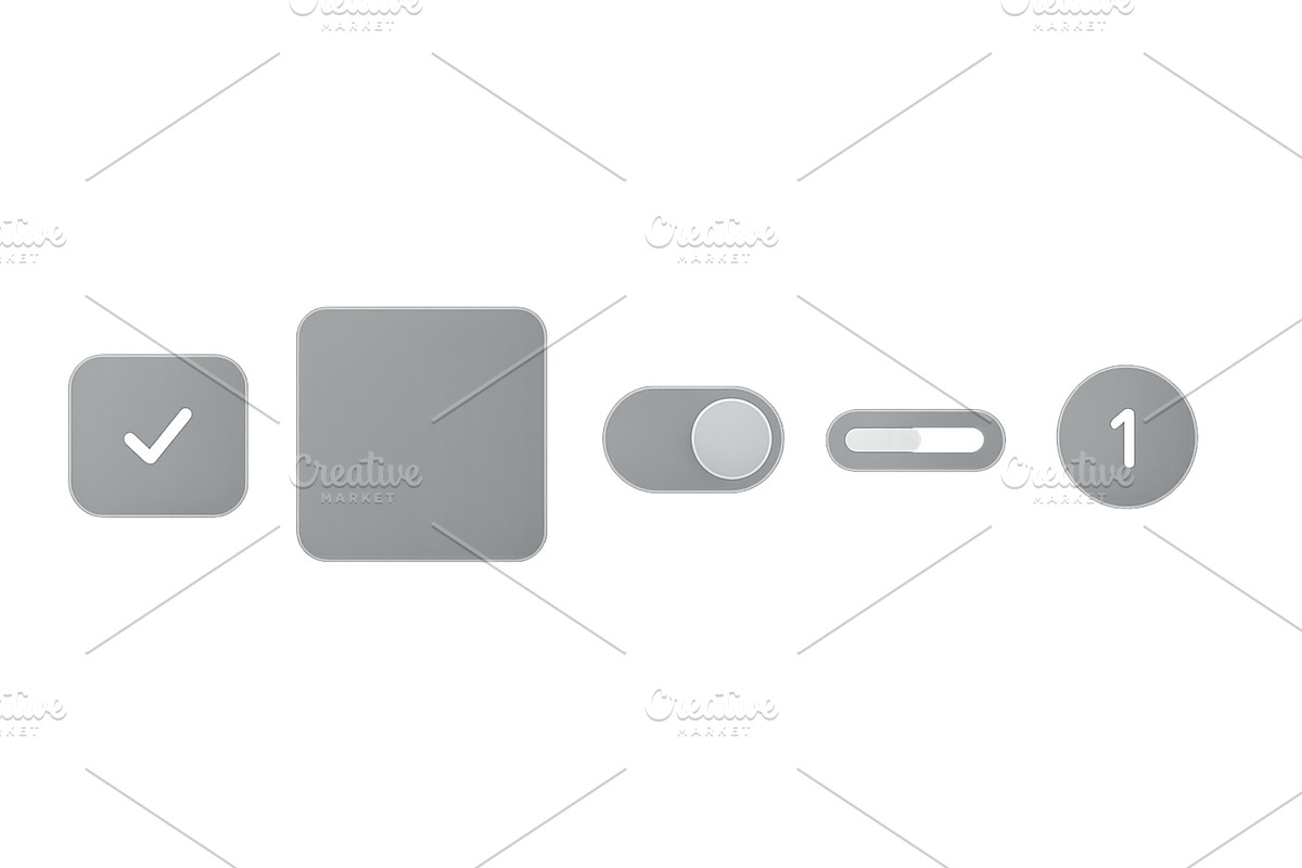 Simple gray toggle switches and, a Technology Illustration by ZinetroN