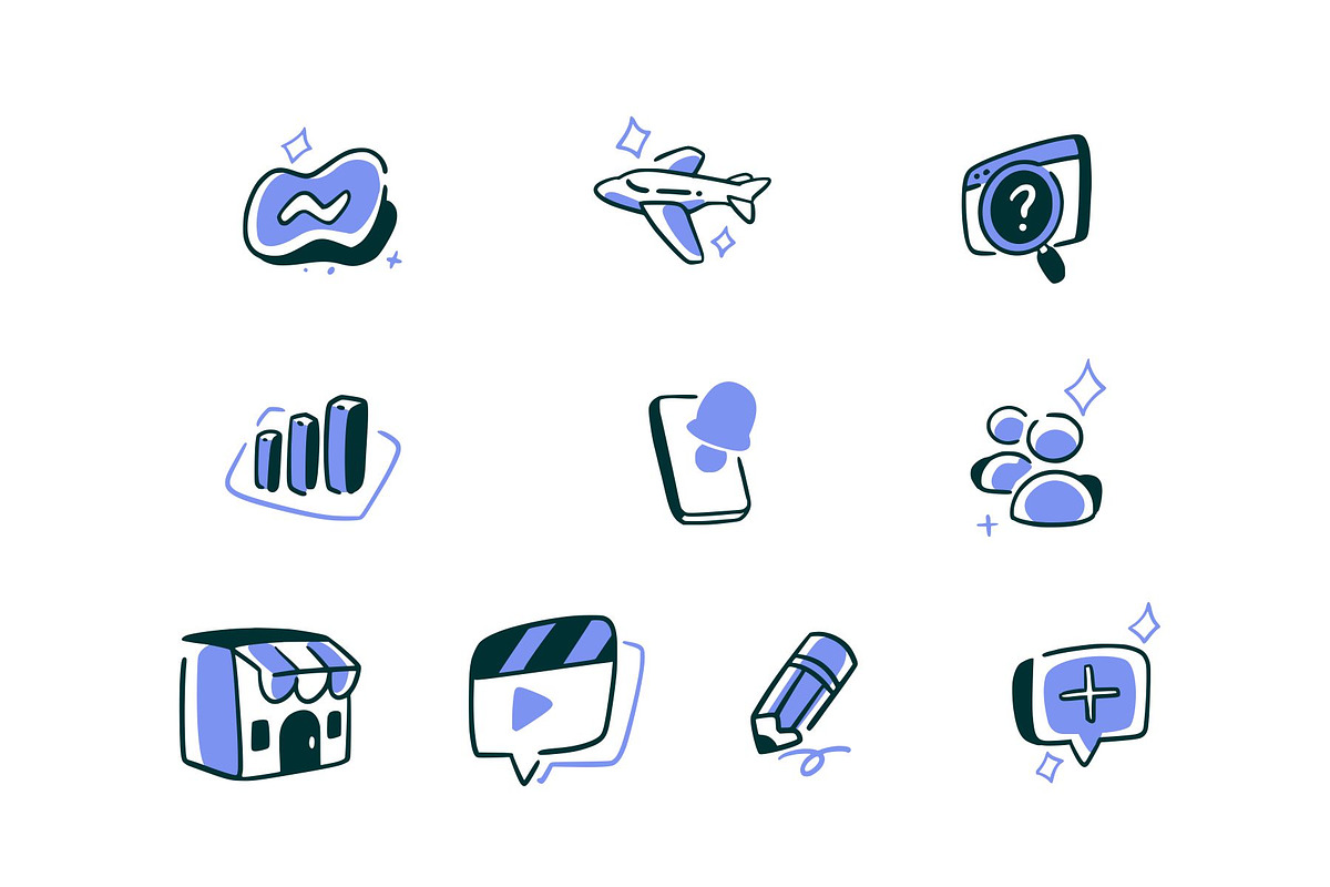 Social Media Icon Doodle Style Vol 2, an Object Graphic by SLAB! Design (Photo 3 of 3)