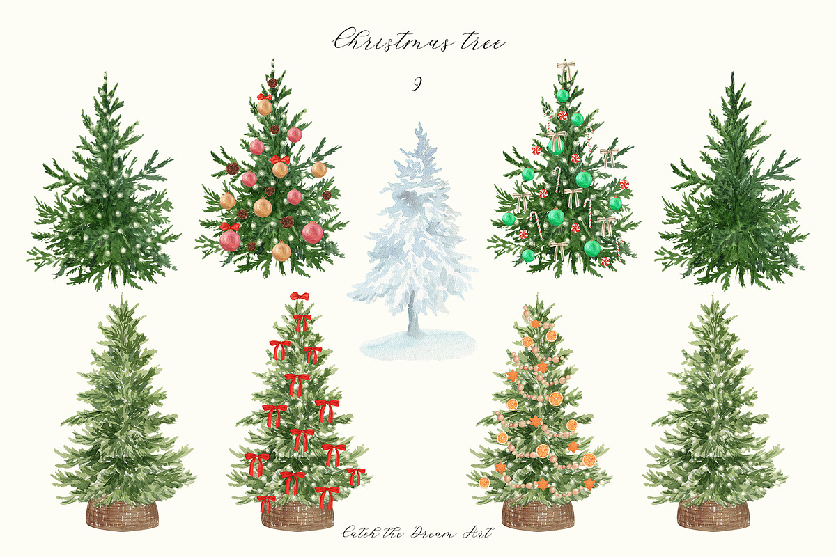 Warm Christmas Watercolor, a Seasonal Illustration by Catch the Dream Art (Photo 5 of 21)
