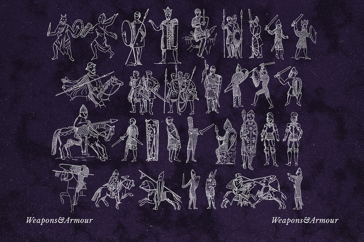 Medieval Weapons and Armour Vectors, an Object Graphic by Freezerondigital (Photo 12 of 12)