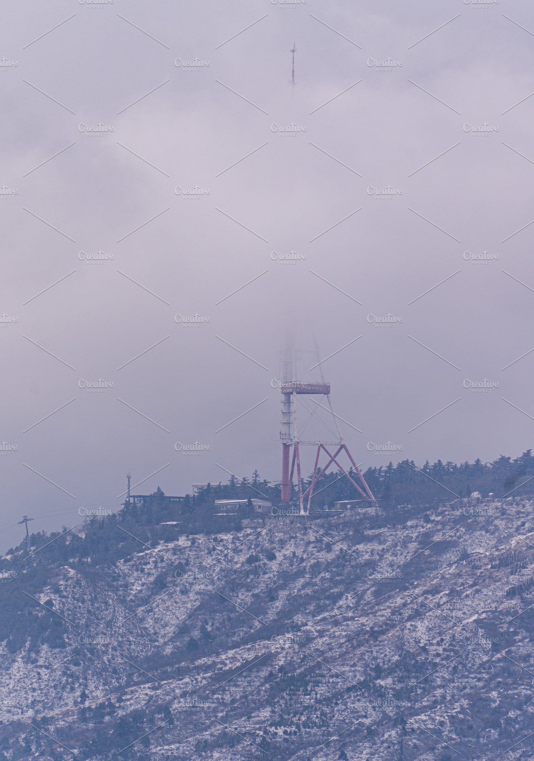 Tbilisi TV tower in the cloud, an Architecture Photo by Anna Bogush