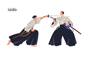 Fighters practicing martial arts set, a Sport Illustration by Good Studio (Thumbnail 13 of 13)