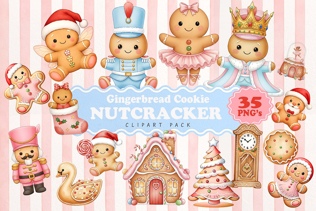 35 Nutcracker clipart Gingerbread, an Object Graphic by PinkJellyfish (Photo 1 of 6)