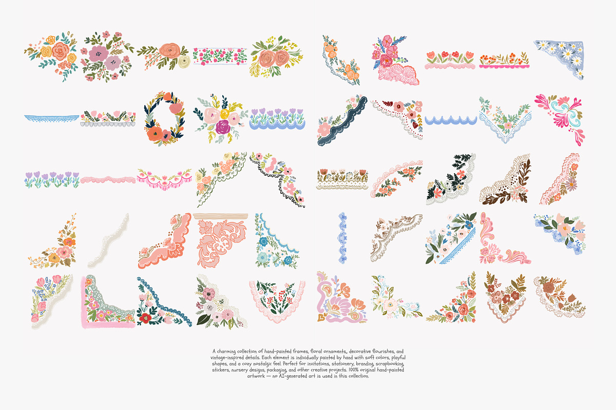 110+ hand painted frames corners, a Decorative Illustration by Patishop Art (Photo 10 of 10)