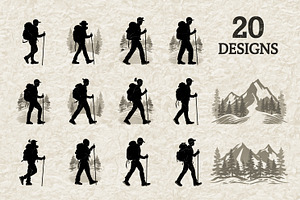 Adventure Hiker Set, an Illustration by yasushie