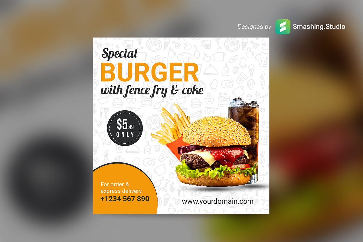 Burger Web Banner Set, a Templates & Theme by Smashing_Studio (Photo 3 of 3)
