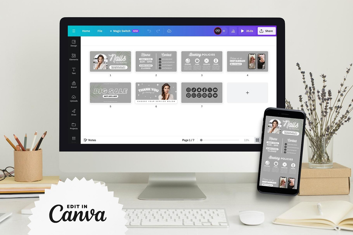 Nail Tech Acuity Scheduling • Canva preview 5