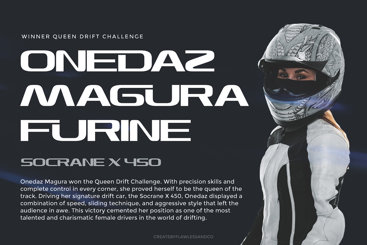 Grivor Racer - Modern Sport Font, a Sans Serif Font by Flawless And Co (Photo 7 of 10)