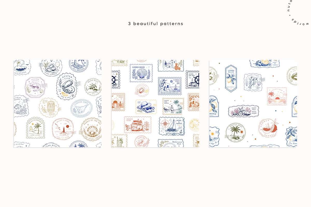 Tropical Vector Stamps & Frames, an Object Graphic by Nutalin Art (Photo 10 of 11)