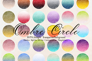 30 Ombre Two Tone Circle Frames PNG
