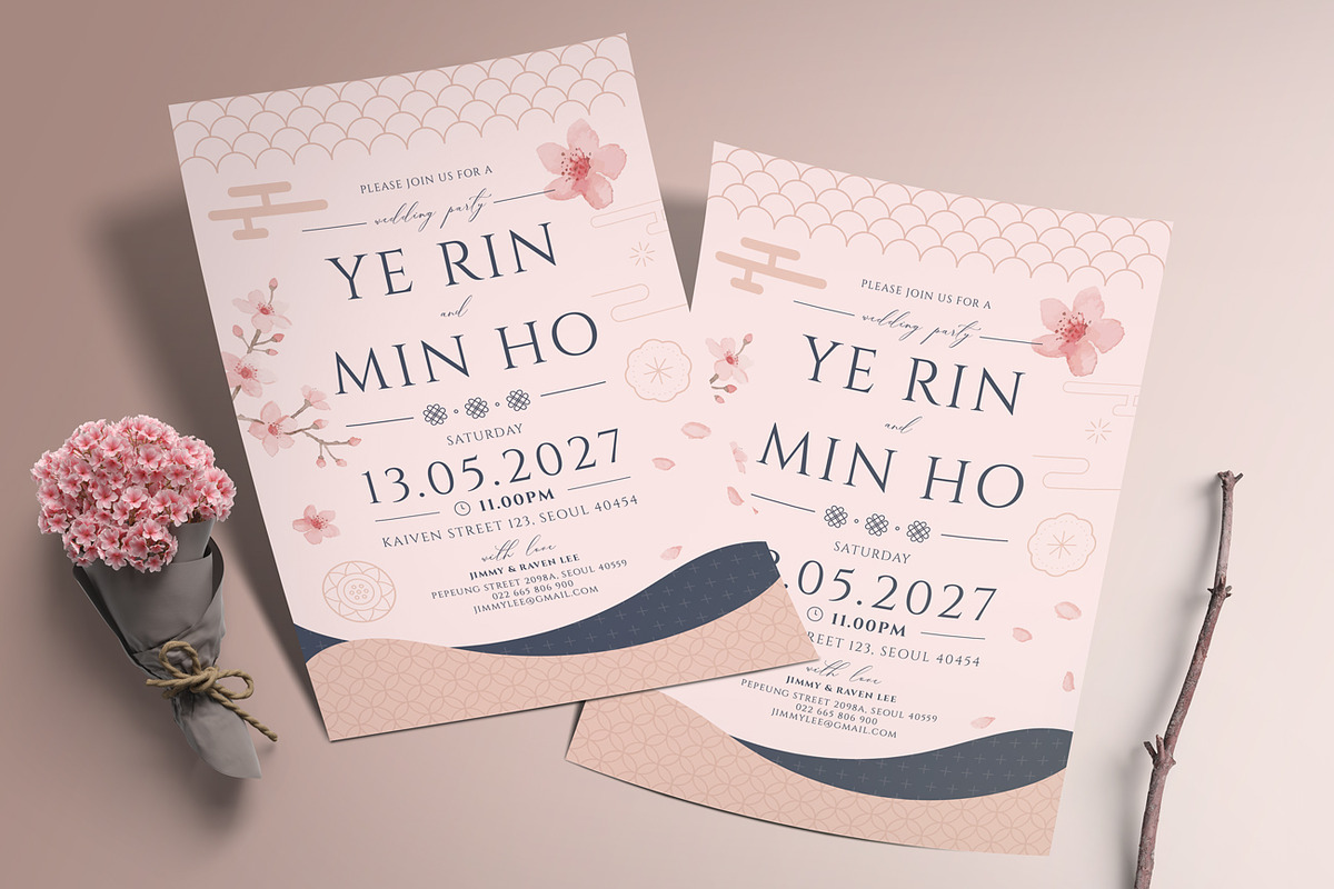 Korea Wedding Invitation, an Invitation Template by Aarley Kaiven (Photo 2 of 2)