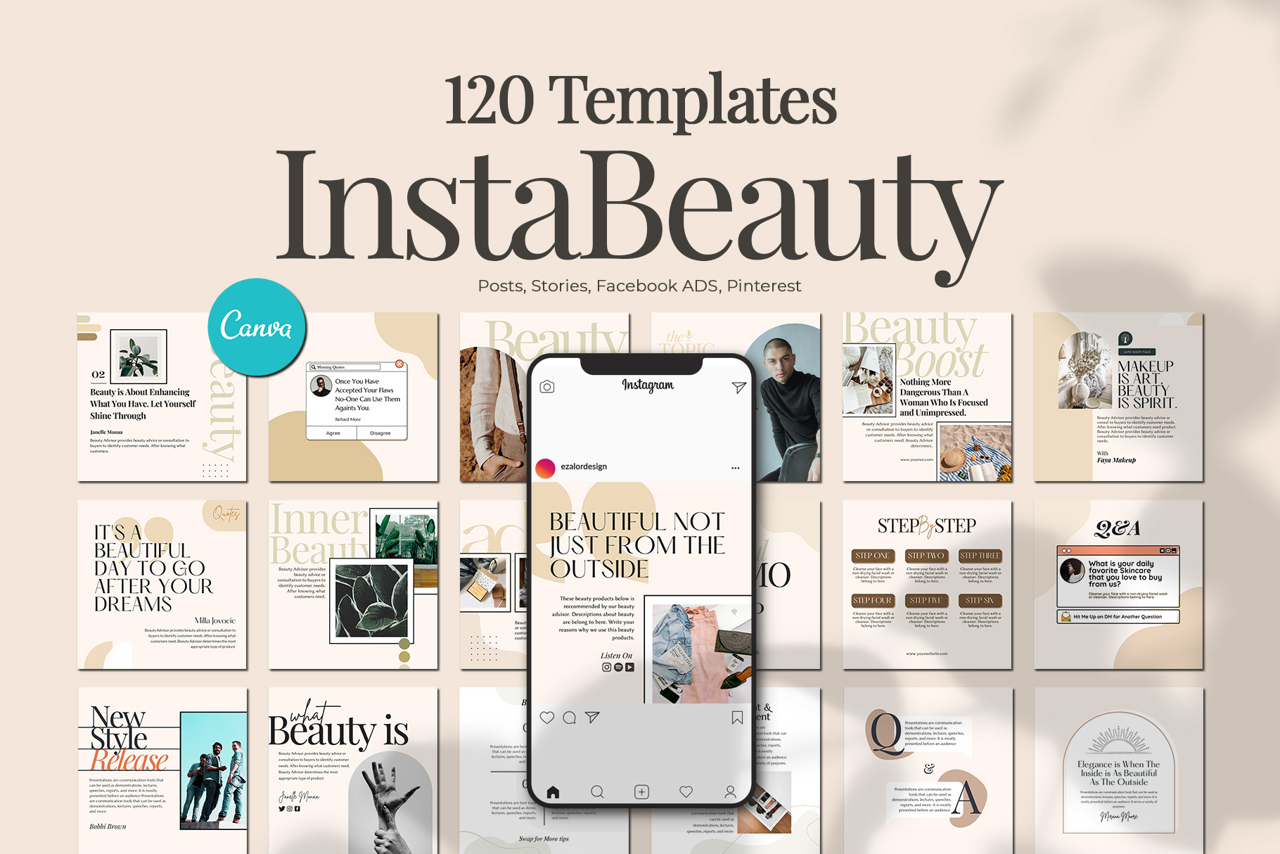 Insta Beauty Series Canva, a Social Media Template by Analogi Studio
