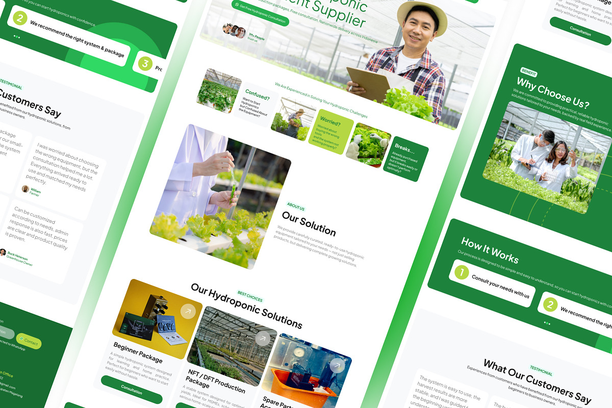 Hydroponic Landing Page Template, a Landing Page Template by Font Kingdom (Photo 5 of 5)
